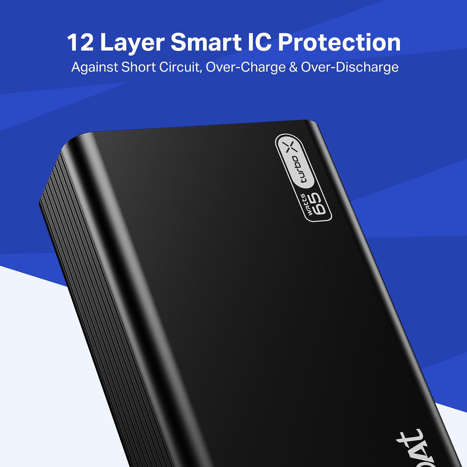 boAt Energyshroom Turbo X 20000 mAh 65W Fast Charging Power Bank (2 Type C Ports, LED Indicator, Onyx Black) boAt Energyshroom Turbo X 20000 mAh 65W Fast Charging Power Bank (2 Type C Ports, LED Indicator, Onyx Black)_7