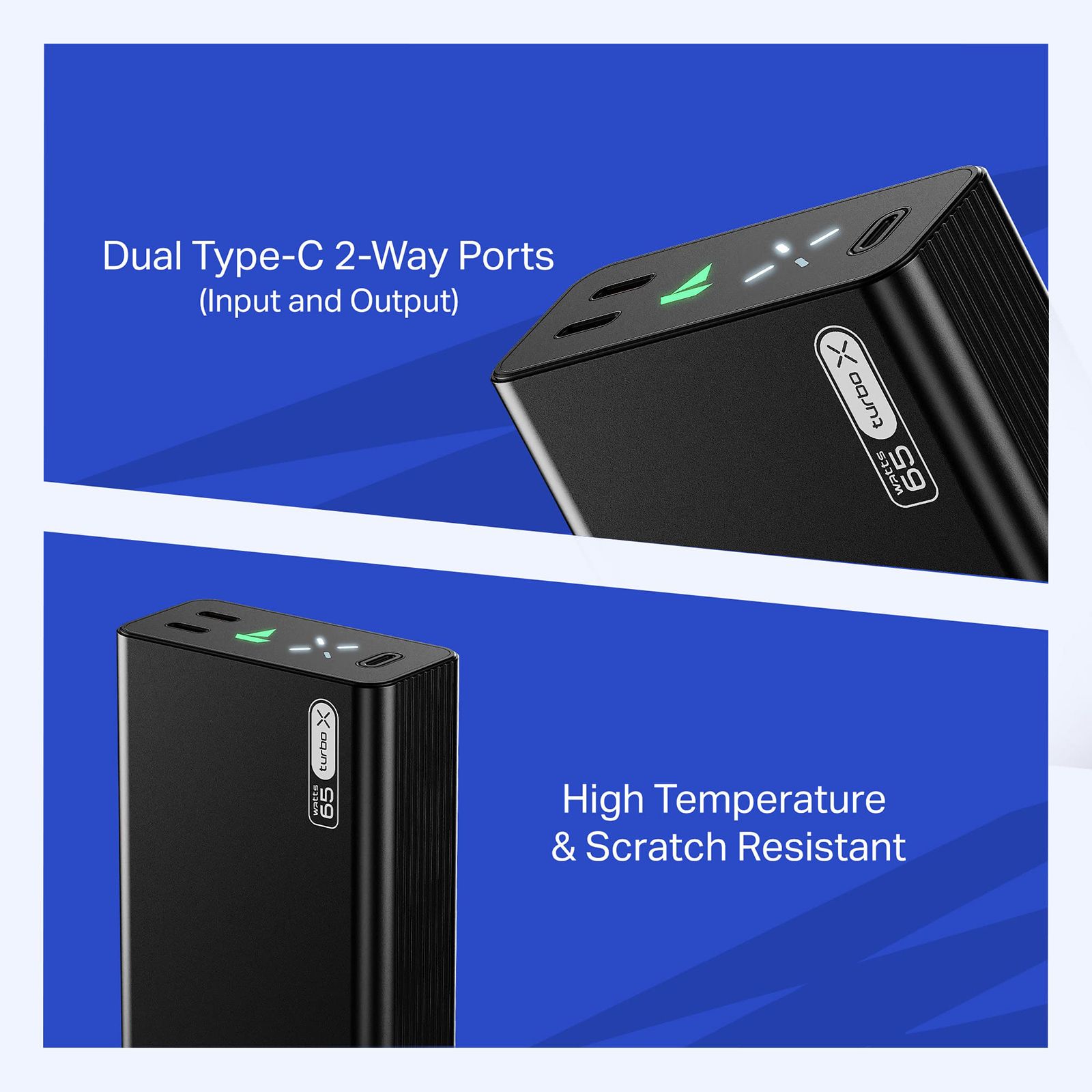 boAt Energyshroom Turbo X 20000 mAh 65W Fast Charging Power Bank (2 Type C Ports, LED Indicator, Onyx Black) boAt Energyshroom Turbo X 20000 mAh 65W Fast Charging Power Bank (2 Type C Ports, LED Indicator, Onyx Black)_9