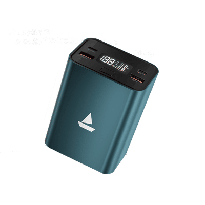 boAt Energyshroom PowerPulse 27000 mAh 160W Fast Charging Power Bank (2 Type C, 2 Type A Ports, Sleek Aluminium Casing, Scratch Resistant, Gunmetal)