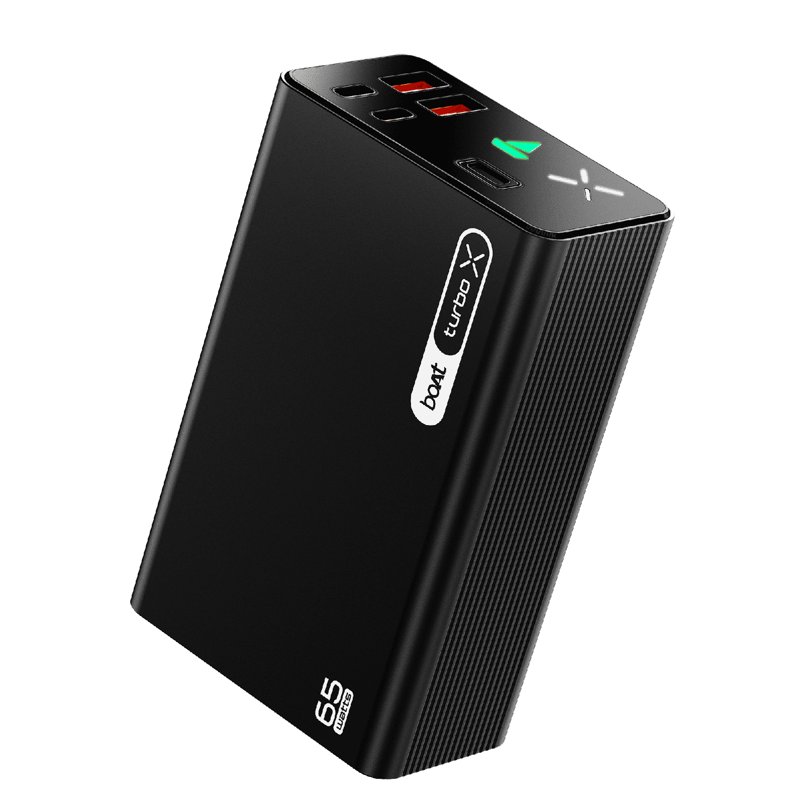 boAt Energyshroom Turbo X 30000 mAh 65W Fast Charging Power Bank (2 Type A, 2 Type C Ports, LED Indicator, Onyx Black) boAt Energyshroom Turbo X 30000 mAh 65W Fast Charging Power Bank (2 Type A, 2 Type C Ports, LED Indicator, Onyx Black)_1