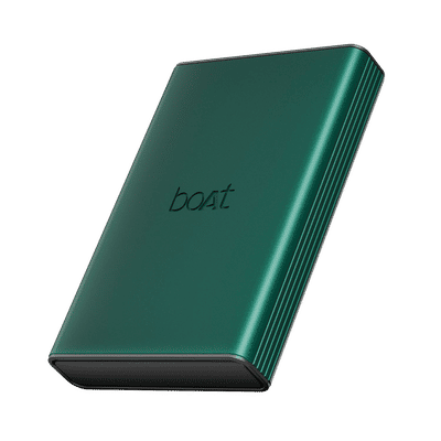 boAt EnergyShroom PB300 Pro 10000 mAh 22.5W Fast Charging Power Bank (1 Type A & 1 Type C Port, Aluminium Casing, 12-Layer Smart IC Protection, Emerald Green)