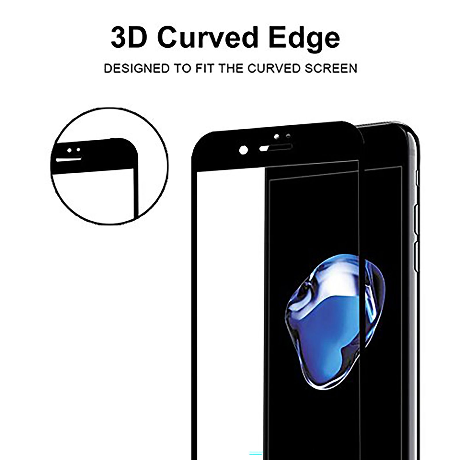 stuffcool Mighty 3D Curved Tempered Glass for Apple iPhone 7 Plus (9H Hardness)_6