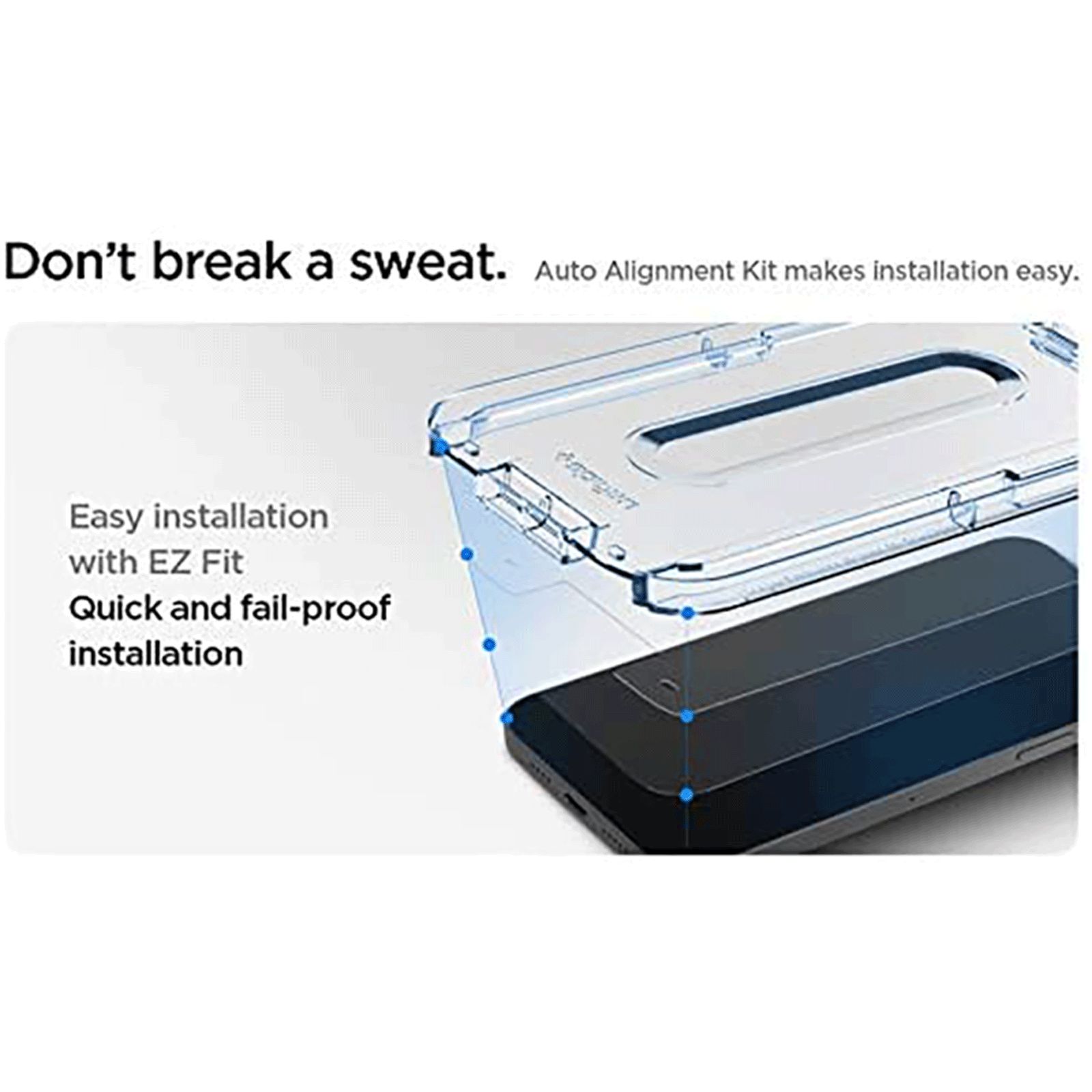 spigen GlastR EZ Fit Tempered Glass for Apple iPhone 12 Mini (Blue Light Filter) spigen GlastR EZ Fit Tempered Glass for Apple iPhone 12 Mini (Blue Light Filter)_4