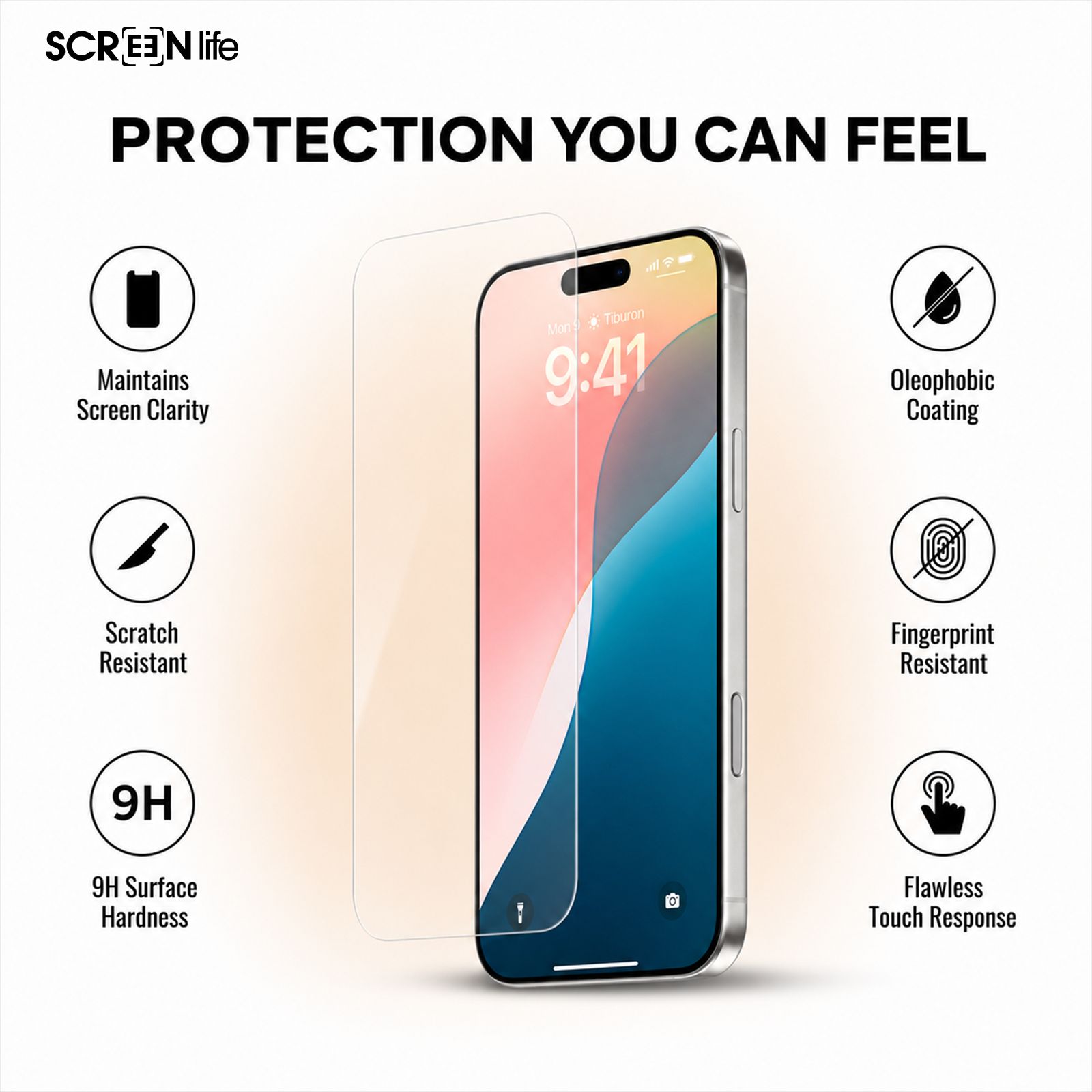 SCREEN life Tempered Glass for vivo Y51 Pro (Fingerprint Resistant)_5