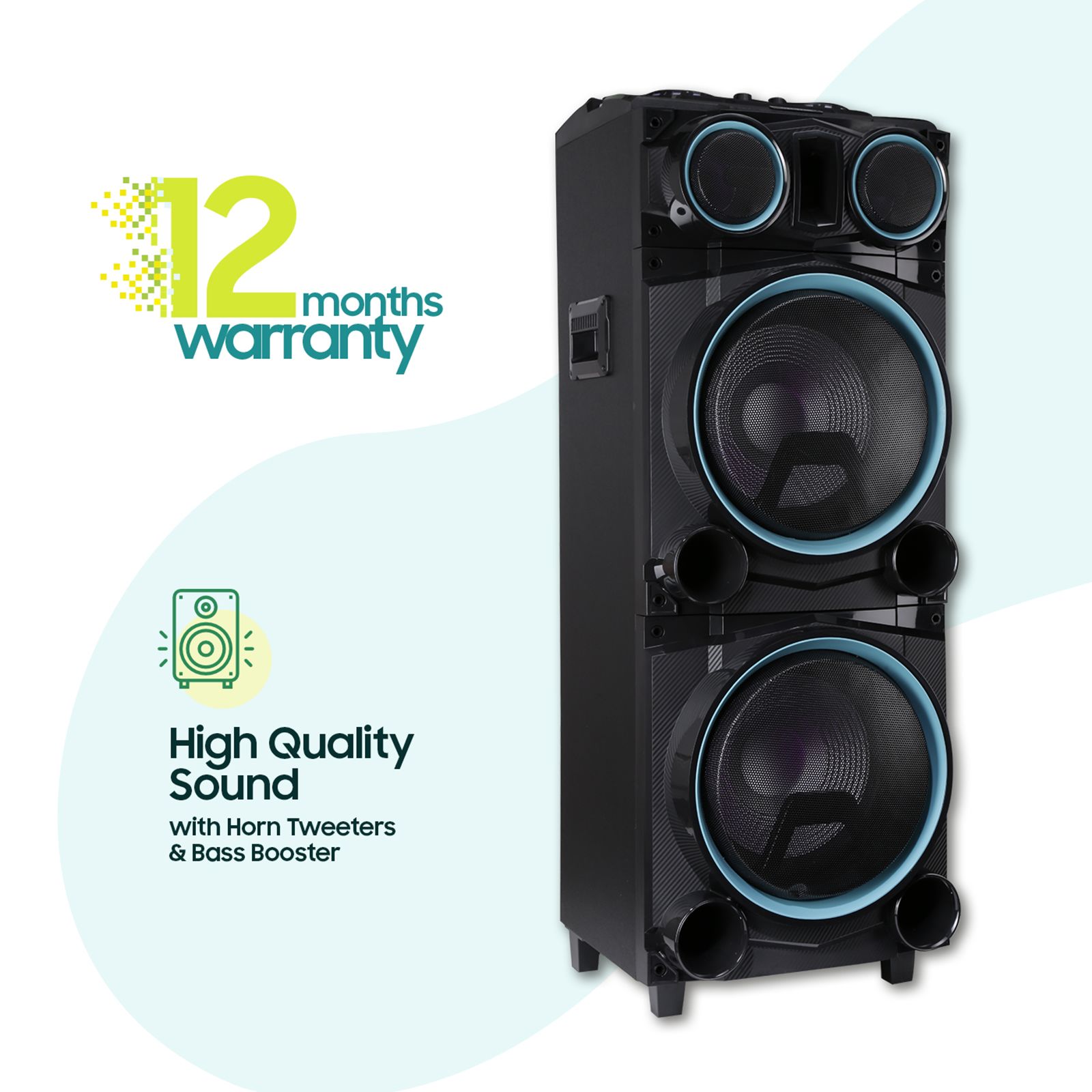 Croma 1400W Bluetooth Party Speaker (Dynamic Bass Boost, Black) Croma 1400W Bluetooth Party Speaker (Dynamic Bass Boost, Black)_11