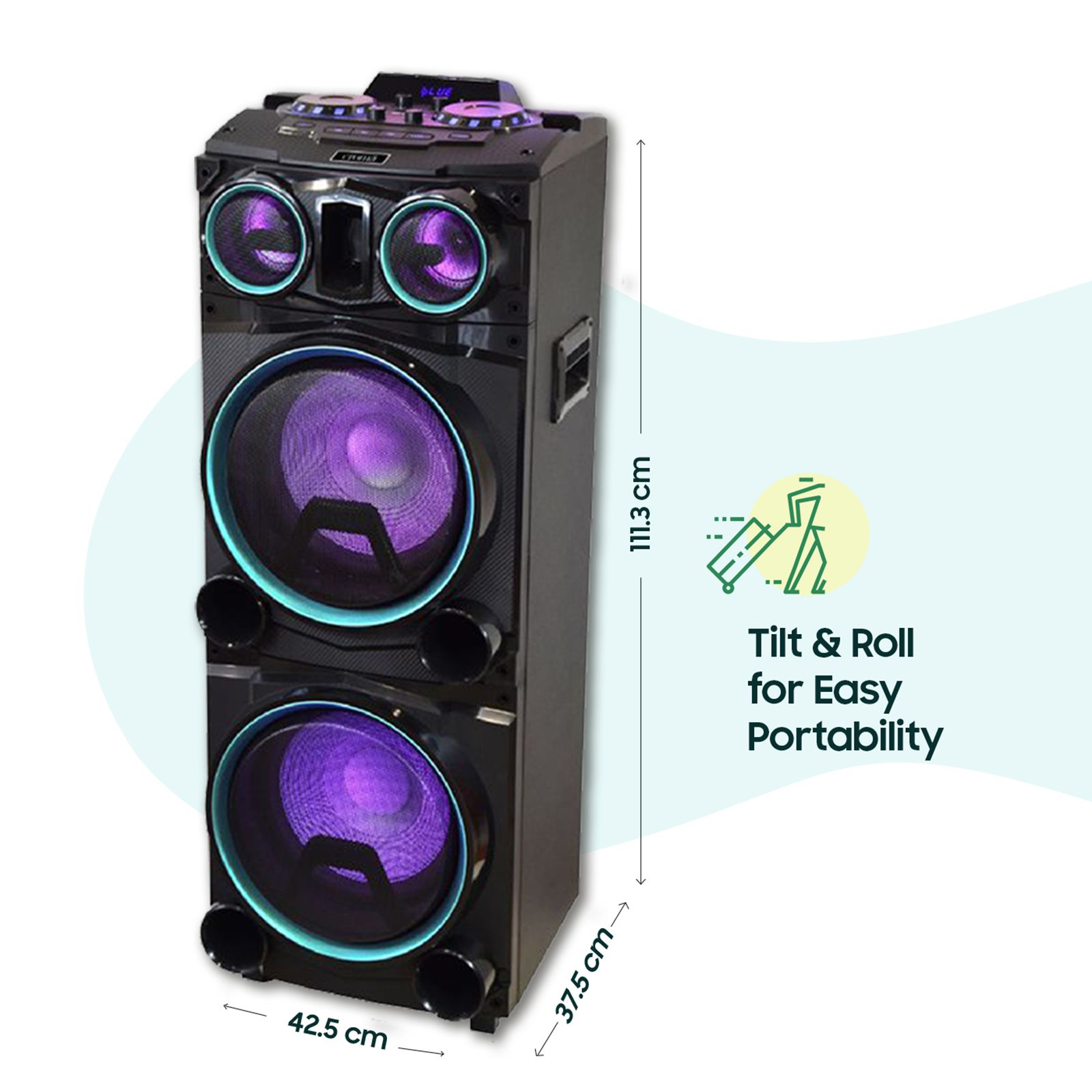 Croma 1400W Bluetooth Party Speaker (Dynamic Bass Boost, Black) Croma 1400W Bluetooth Party Speaker (Dynamic Bass Boost, Black)_6