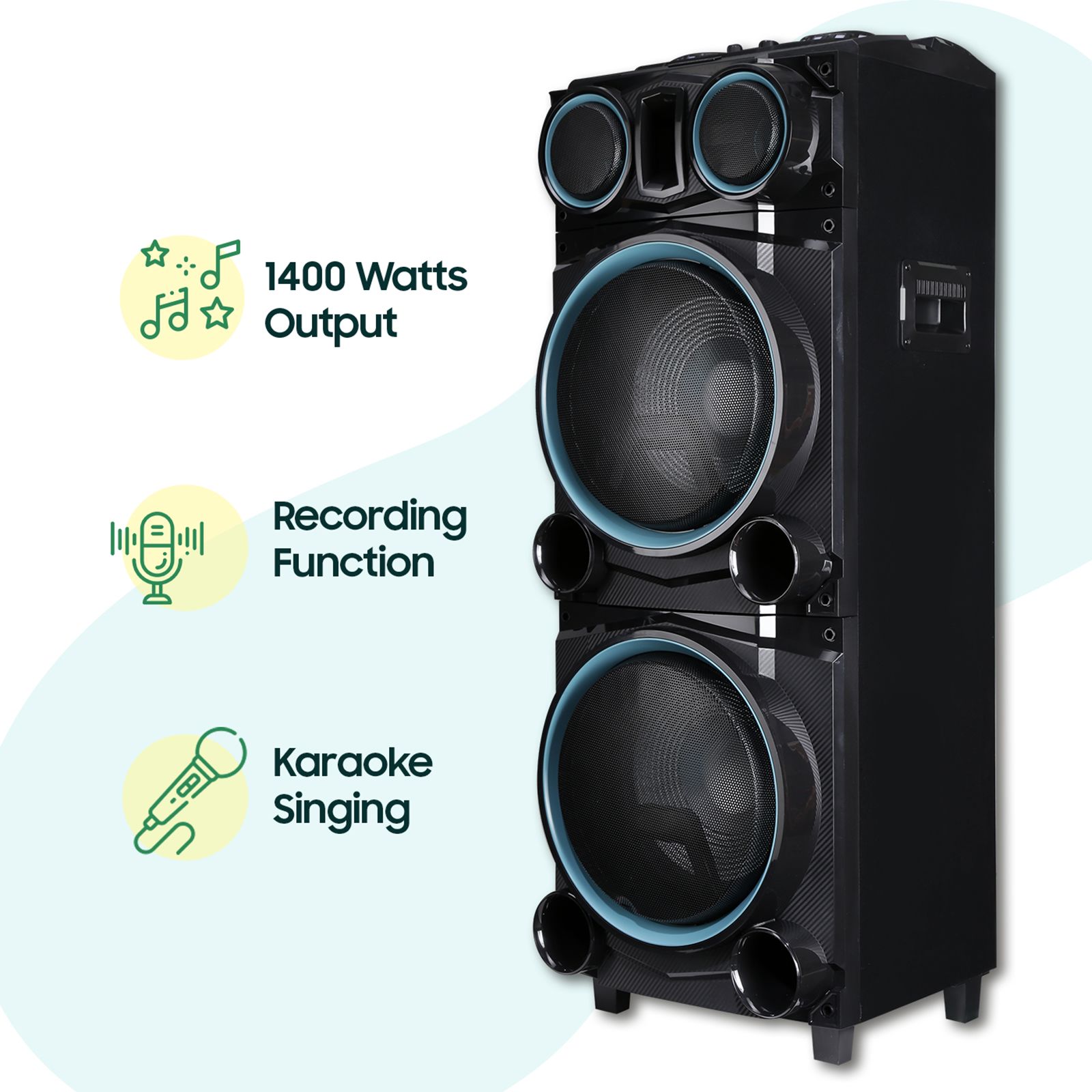 Croma 1400W Bluetooth Party Speaker (Dynamic Bass Boost, Black) Croma 1400W Bluetooth Party Speaker (Dynamic Bass Boost, Black)_7
