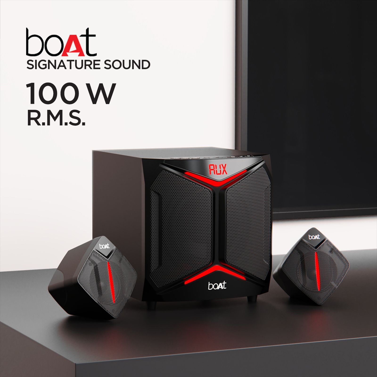boAt Blitz 2008 100 Watts Multimedia Speaker ( boAt Signature Sound, 2.1 Channel, Premium Black ) boAt Blitz 2008 100 Watts Multimedia Speaker ( boAt Signature Sound, 2.1 Channel, Premium Black )_8