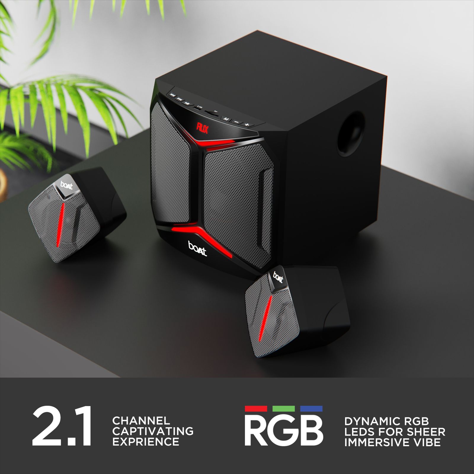boAt Blitz 2008 100 Watts Multimedia Speaker ( boAt Signature Sound, 2.1 Channel, Premium Black ) boAt Blitz 2008 100 Watts Multimedia Speaker ( boAt Signature Sound, 2.1 Channel, Premium Black )_5