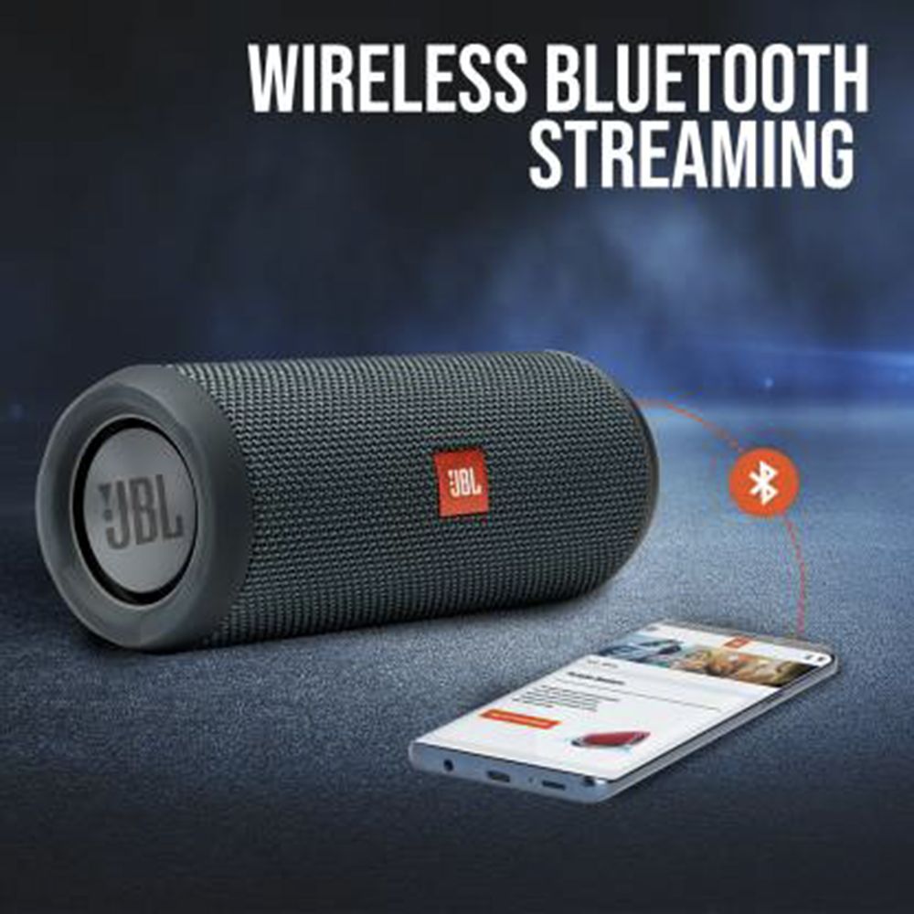 JBL Flip Essential 16W Portable Bluetooth Speaker (IPX7 Water Proof, Bass Radiator, Stereo Channel, Gun Metal)_5