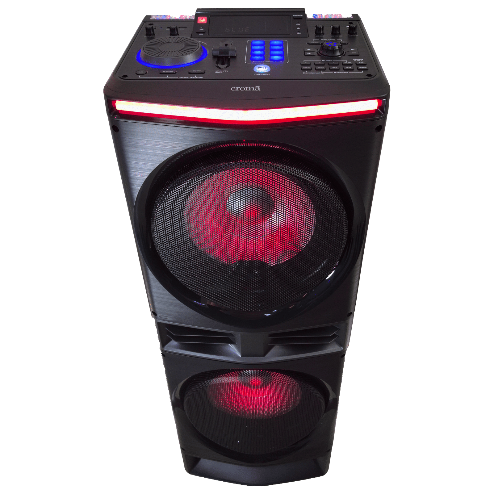 Croma Thumri 1800W Bluetooth Party Speaker with Mic (Preset Equalizer Modes, 2.0 Channel, Black) Croma Thumri 1800W Bluetooth Party Speaker with Mic (Preset Equalizer Modes, 2.0 Channel, Black)_8