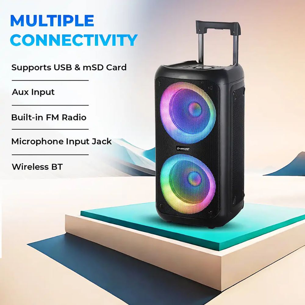 LAPCARE LAPSONIC III 50W Portable Bluetooth Speaker (Built-in FM Radio, Stereo Channel, Black) LAPCARE LAPSONIC III 50W Portable Bluetooth Speaker (Built-in FM Radio, Stereo Channel, Black)_12