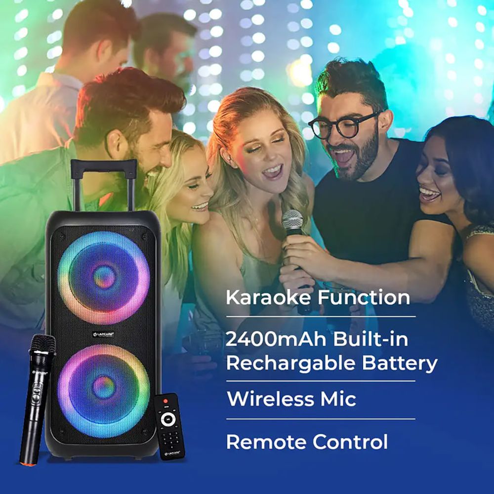 LAPCARE LAPSONIC III 50W Portable Bluetooth Speaker (Built-in FM Radio, Stereo Channel, Black) LAPCARE LAPSONIC III 50W Portable Bluetooth Speaker (Built-in FM Radio, Stereo Channel, Black)_14