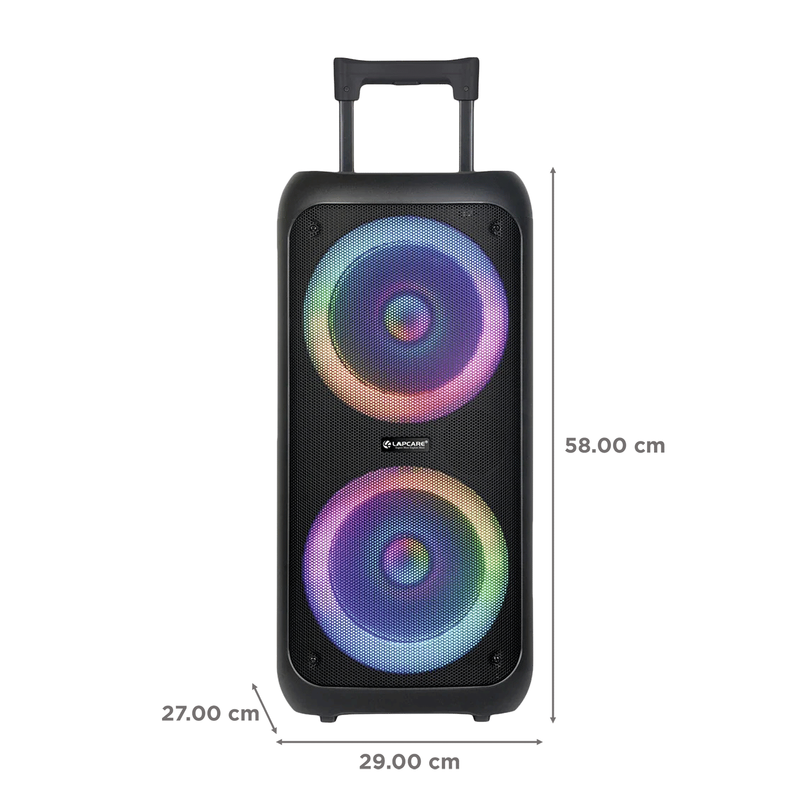 LAPCARE LAPSONIC III 50W Portable Bluetooth Speaker (Built-in FM Radio, Stereo Channel, Black) LAPCARE LAPSONIC III 50W Portable Bluetooth Speaker (Built-in FM Radio, Stereo Channel, Black)_3