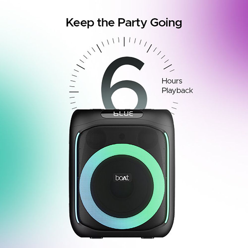 boAt Party Pal 195 50W Portable Bluetooth Speaker (RGB Light, 1.0 Channel, Midnight Black) boAt Party Pal 195 50W Portable Bluetooth Speaker (RGB Light, 1.0 Channel, Midnight Black)_10