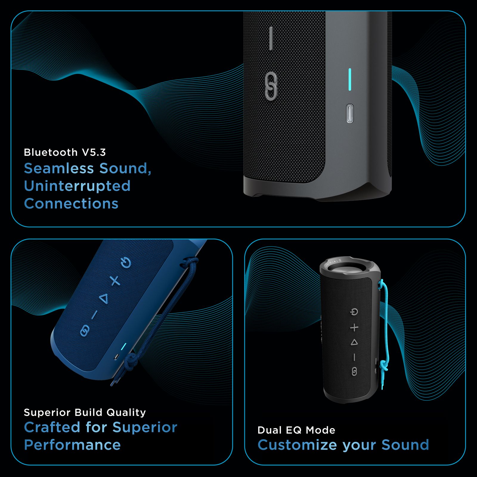 urbn Bang 250 30W Portable Bluetooth Speaker (IPX7 Water Resistant, TWS Functionality, 2.0 Channel, Black) urbn Bang 250 30W Portable Bluetooth Speaker (IPX7 Water Resistant, TWS Functionality, 2.0 Channel, Black)_13