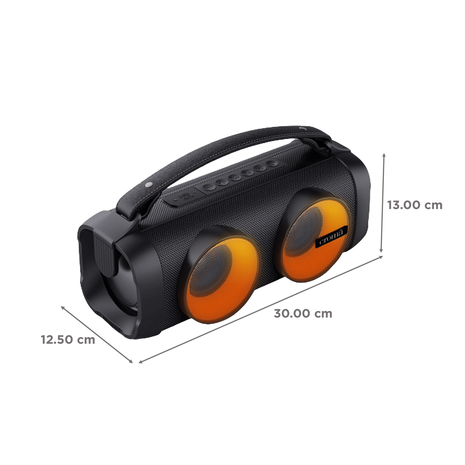 Croma 10W Portable Bluetooth Speaker (TWS Speaker Connectivity, Black)_3