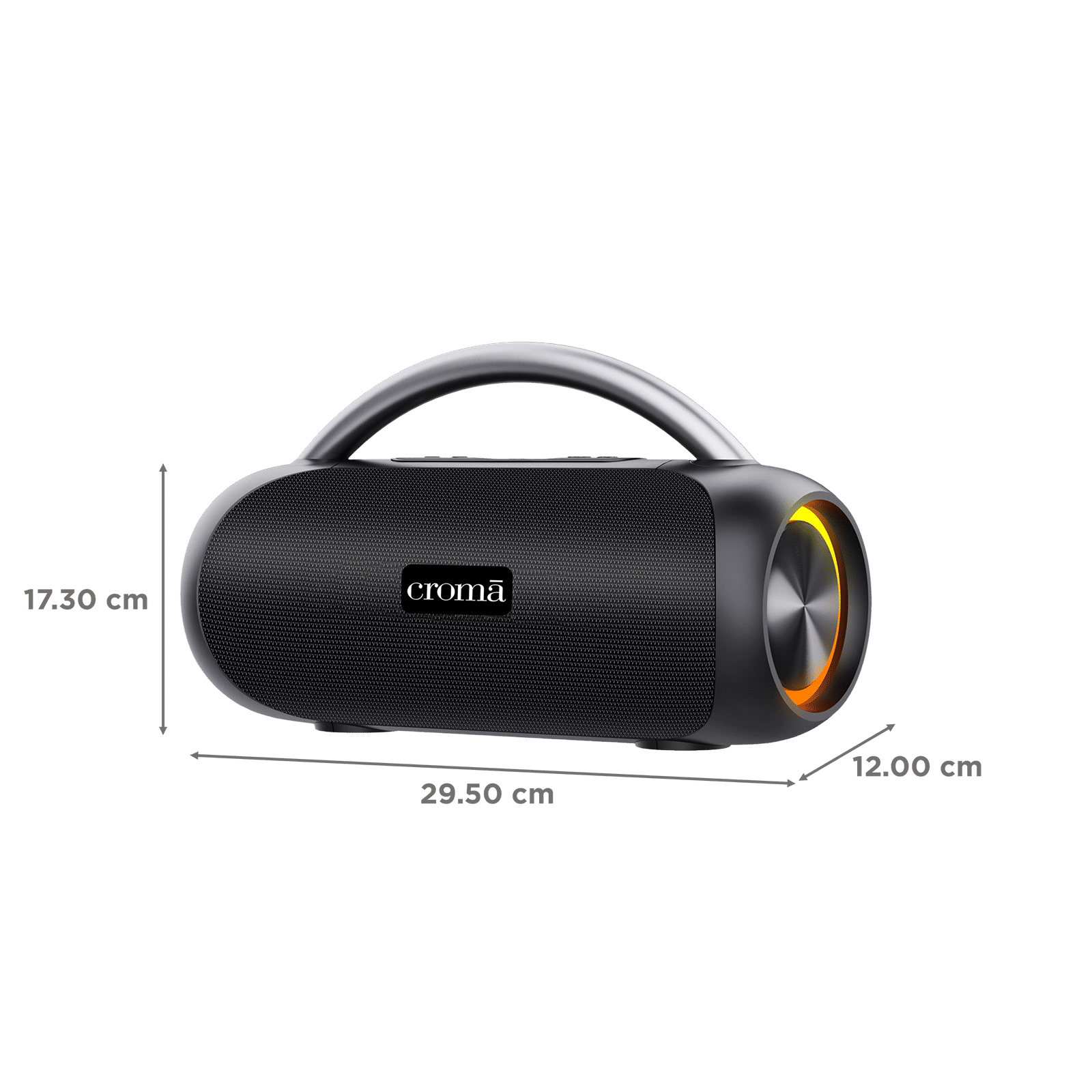 Croma 20W Portable Bluetooth Speaker (IPX5 Water Resistant, 5 Hours Playback Time, Premium Black) Croma 20W Portable Bluetooth Speaker (IPX5 Water Resistant, 5 Hours Playback Time, Premium Black)_3