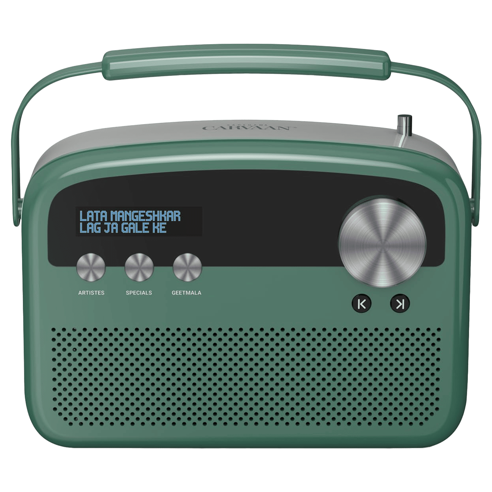 SAREGAMA Carvaan Lite Hindi 20 Watts Portable Bluetooth Speaker (5 Hours Playtime, Stereo Channel, Jade Green)_1