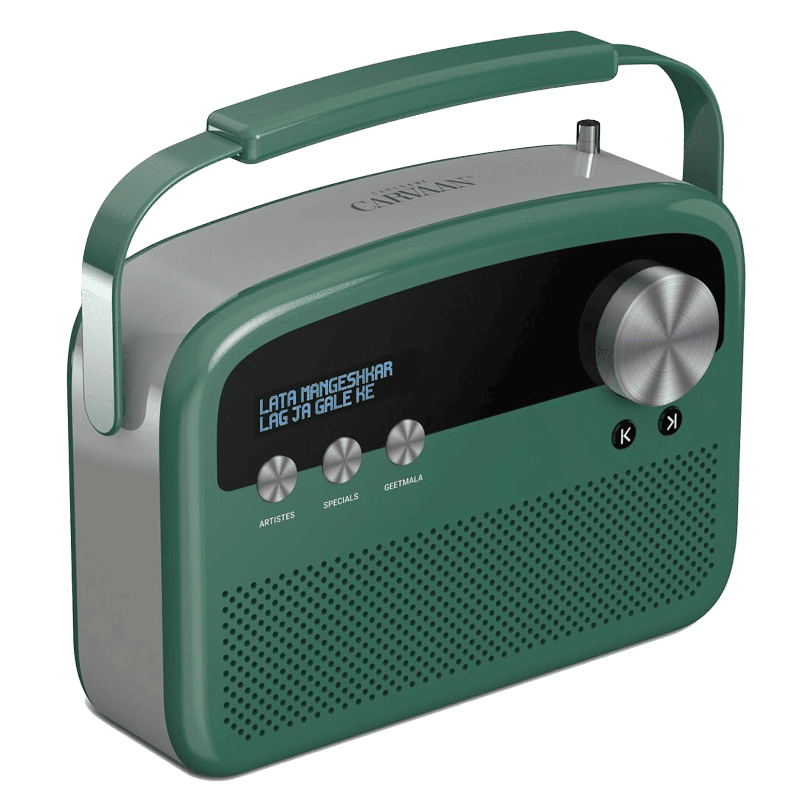 SAREGAMA Carvaan Lite Hindi 20 Watts Portable Bluetooth Speaker (5 Hours Playtime, Stereo Channel, Jade Green)_4