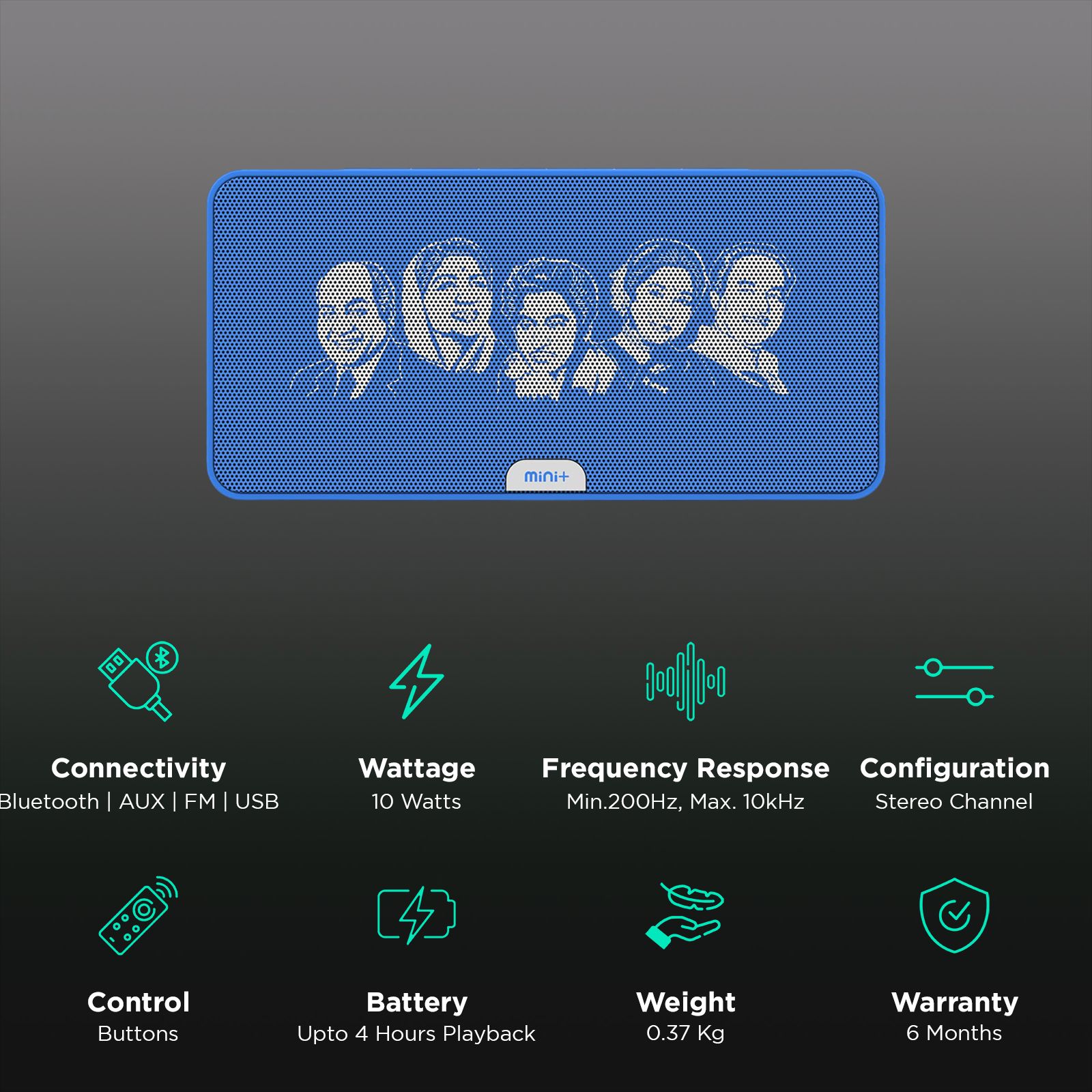SAREGAMA Carvaan Mini Plus 10 Watts Portable Bluetooth Speaker (Handsfree Calling, SCMP130, Cobalt Blue) SAREGAMA Carvaan Mini Plus 10 Watts Portable Bluetooth Speaker (Handsfree Calling, SCMP130, Cobalt Blue)_2