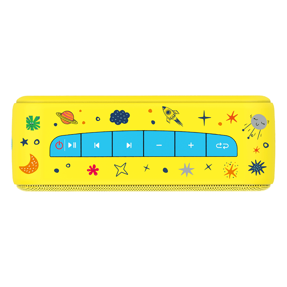SAREGAMA Carvaan Mini Kids 5W Portable Bluetooth Speaker (300 Plus Pre Loaded Stories, Stereo Channel, Baby Yellow)_5