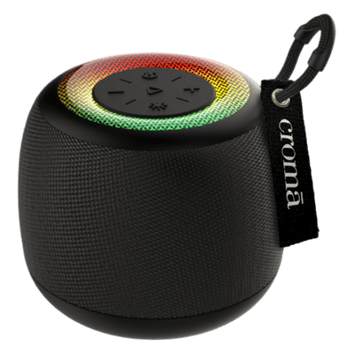Croma 5W Portable Bluetooth Speaker (RGB Light, Black)