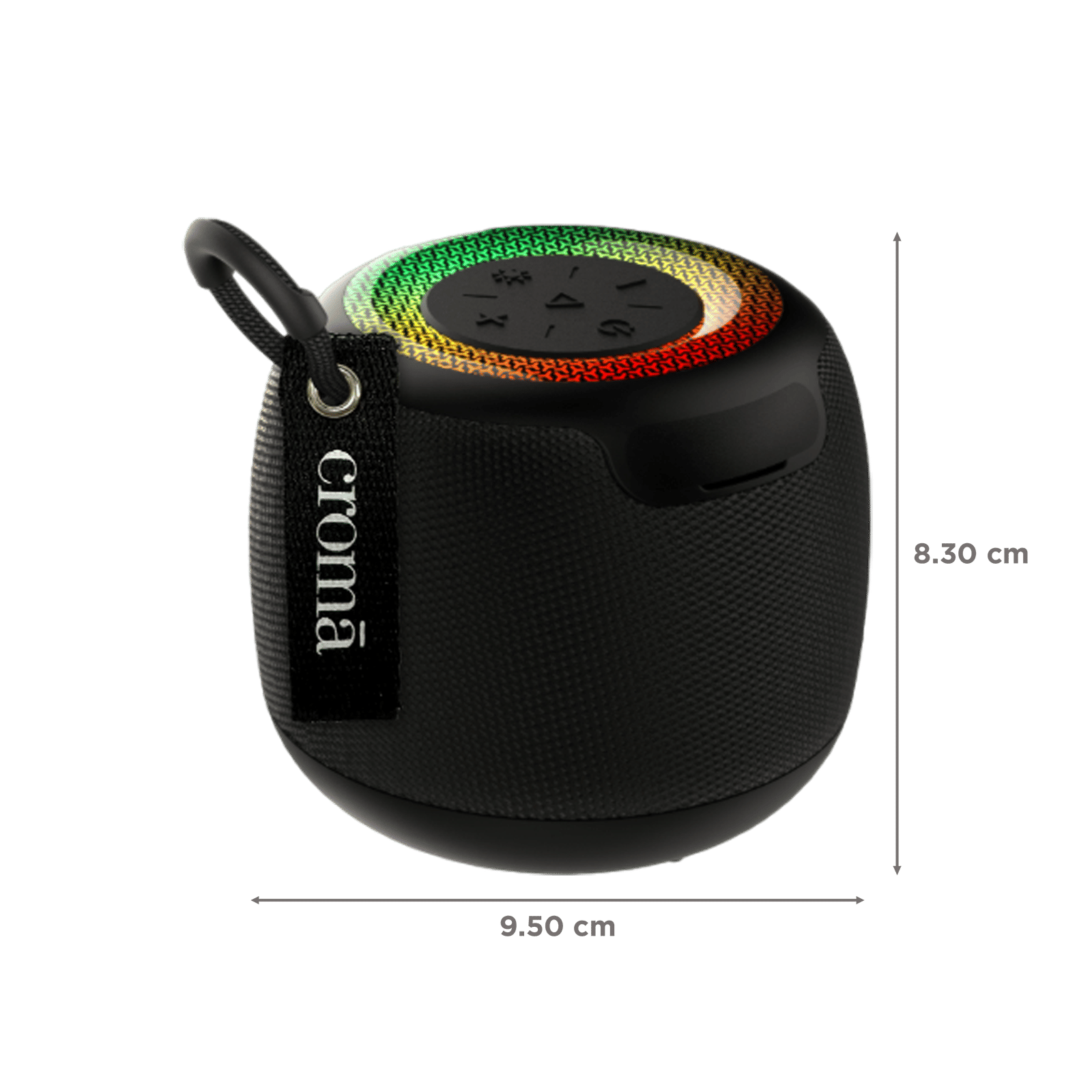 Croma 5W Portable Bluetooth Speaker (RGB Light, Black) Croma 5W Portable Bluetooth Speaker (RGB Light, Black)_3