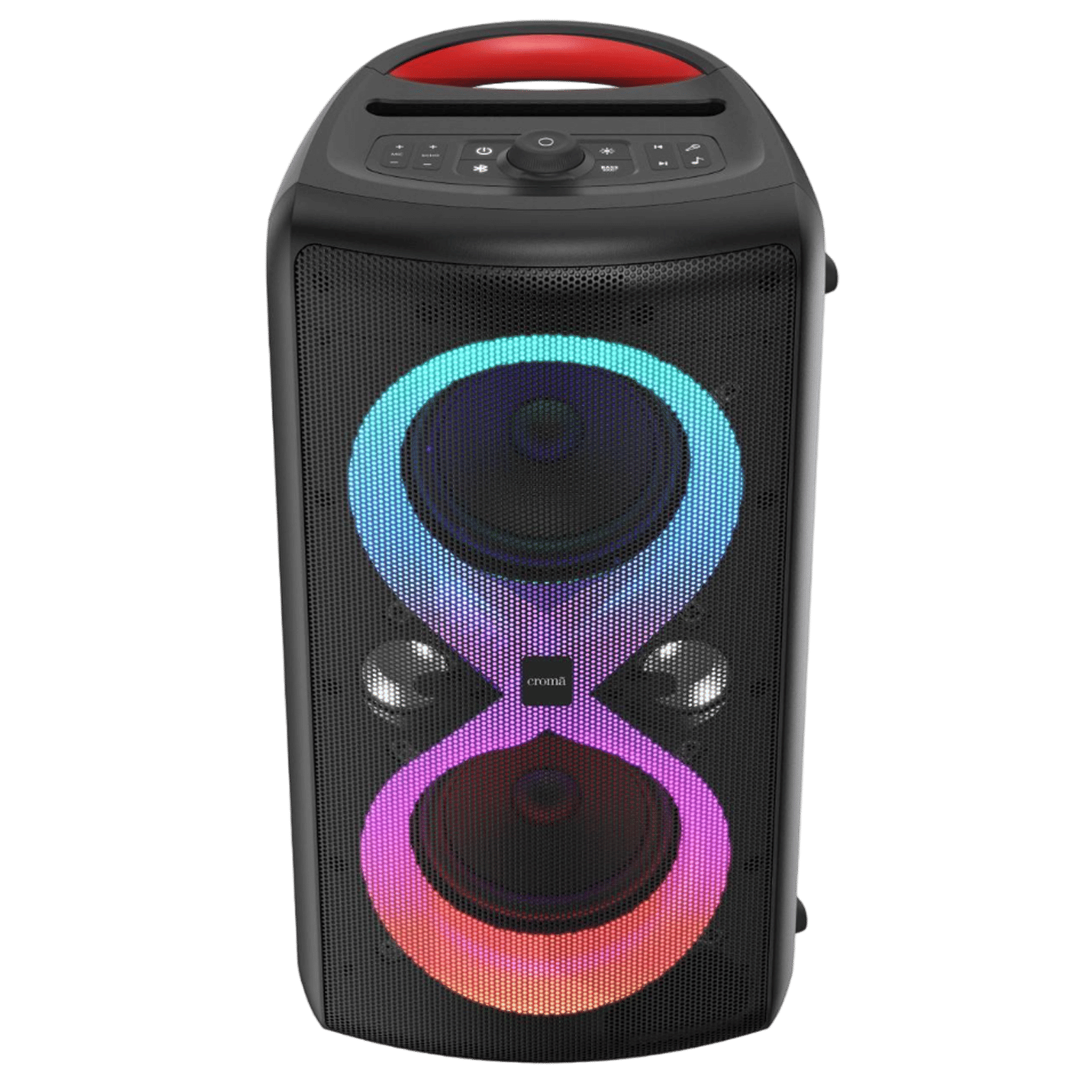 Croma 200W Bluetooth Party Speaker with UHF Mic (6000mAh Power Bank, Black) Croma 200W Bluetooth Party Speaker with UHF Mic (6000mAh Power Bank, Black)_7