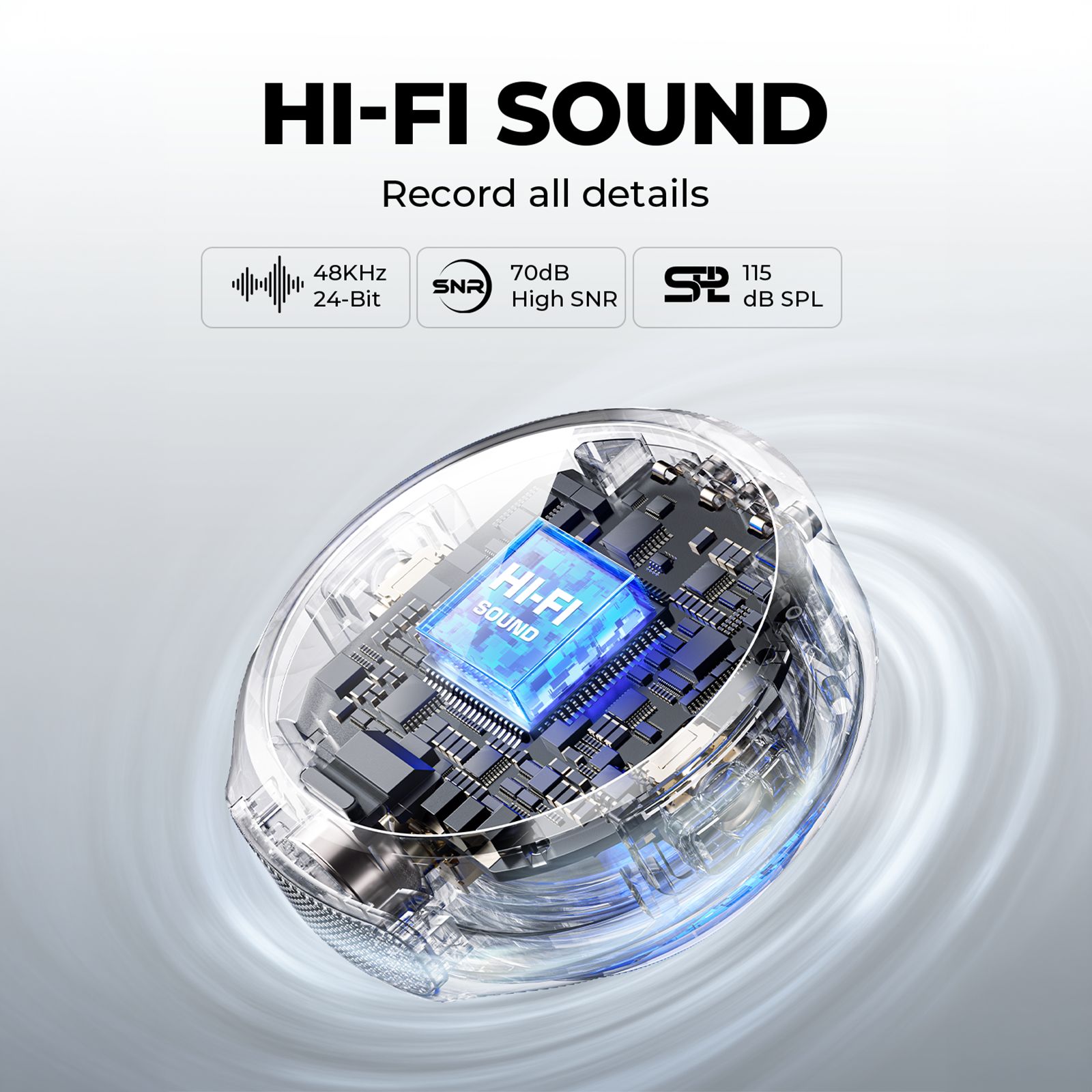 HOLLYLAND Lark M2 Combo 2 Type C, Lightning Wireless Microphone with Hi-Fi Sound (Black)_5
