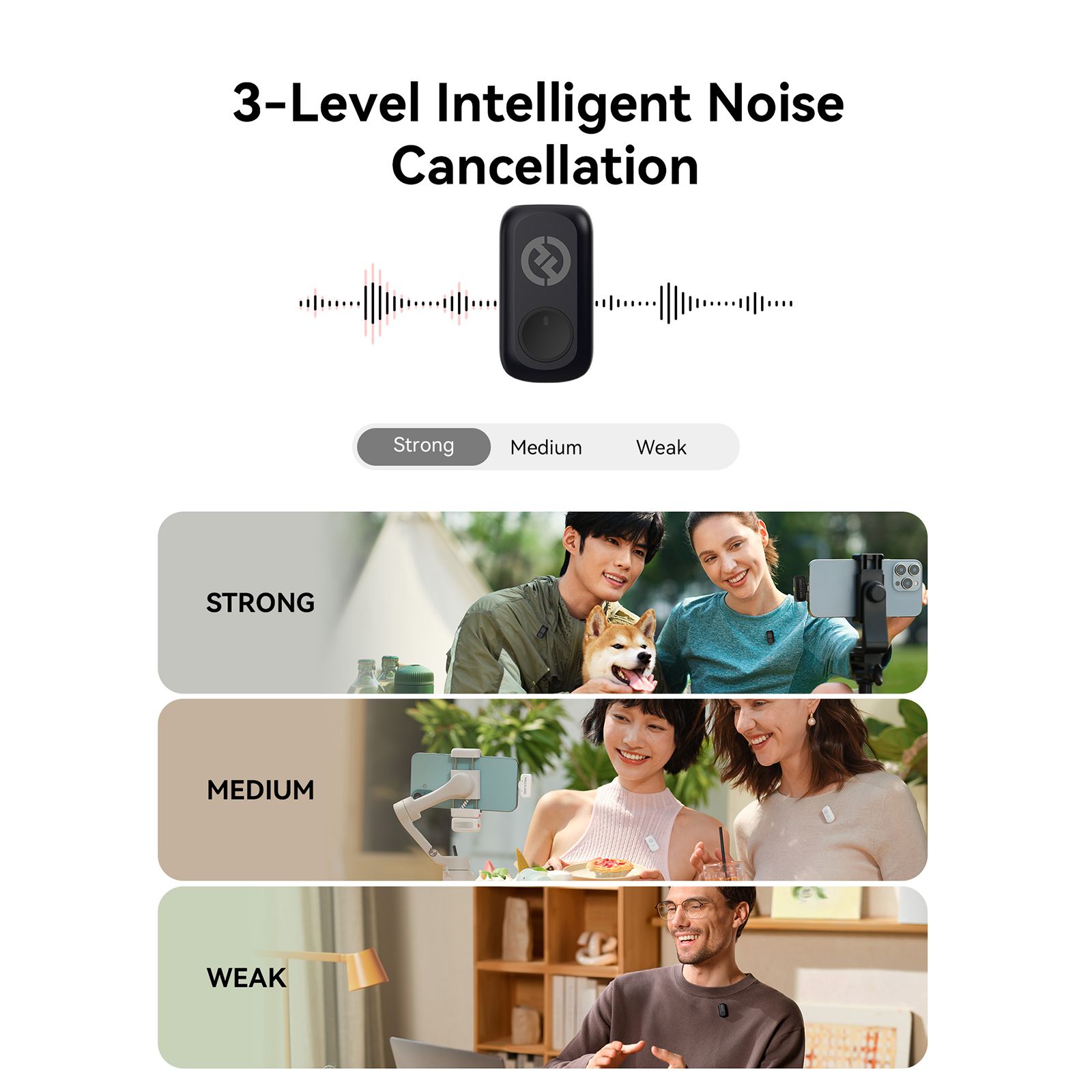 HOLLYLAND Lark A1 Mini Duo 2 Type C Wireless Microphone with Auto-Limit Clip Protection (Black)_3