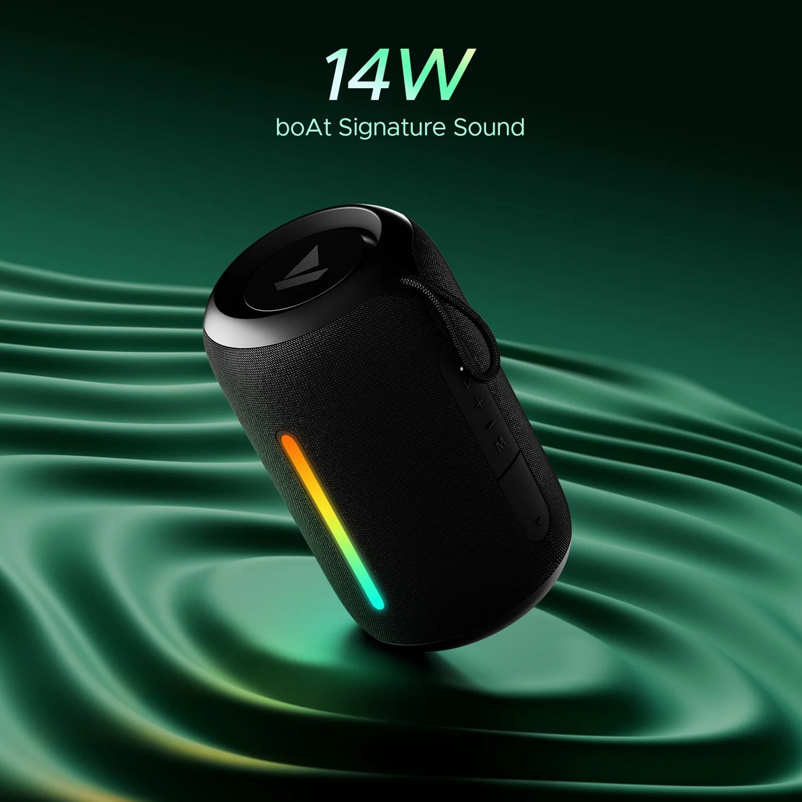 boAt Stone 358 Pro 14W Portable Bluetooth Speaker (IPX5 Water Resistant, RGB LEDs Design, Raging Black) boAt Stone 358 Pro 14W Portable Bluetooth Speaker (IPX5 Water Resistant, RGB LEDs Design, Raging Black)_4