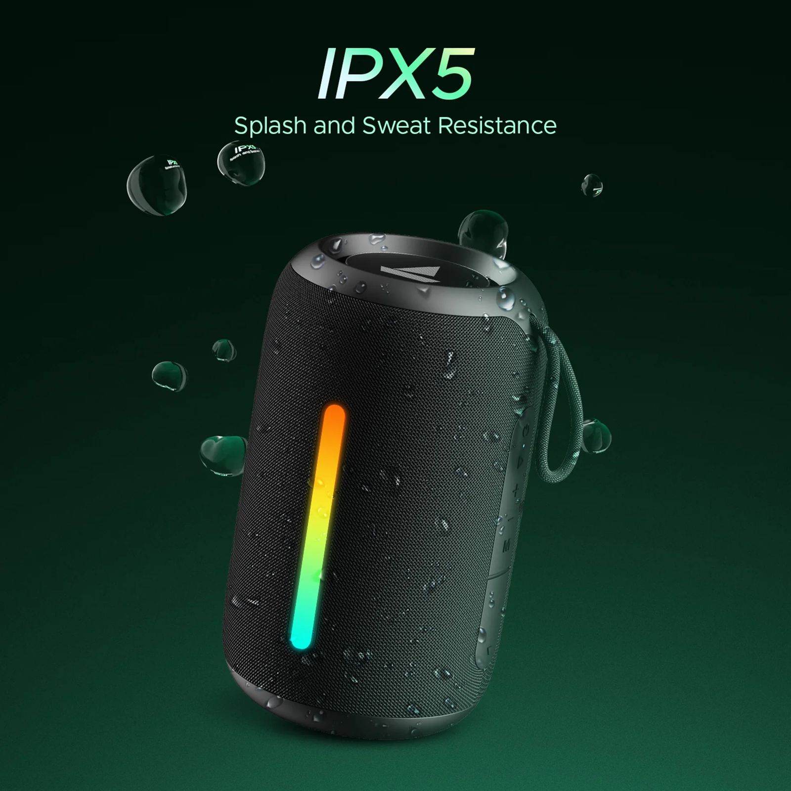 boAt Stone 358 Pro 14W Portable Bluetooth Speaker (IPX5 Water Resistant, RGB LEDs Design, Raging Black) boAt Stone 358 Pro 14W Portable Bluetooth Speaker (IPX5 Water Resistant, RGB LEDs Design, Raging Black)_5