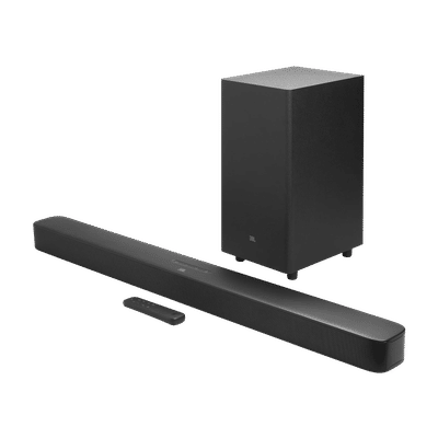 JBL Bar 2.1 Essential 440W Bluetooth Soundbar with Remote (Dolby Digital, 2.1 Channel, Black)