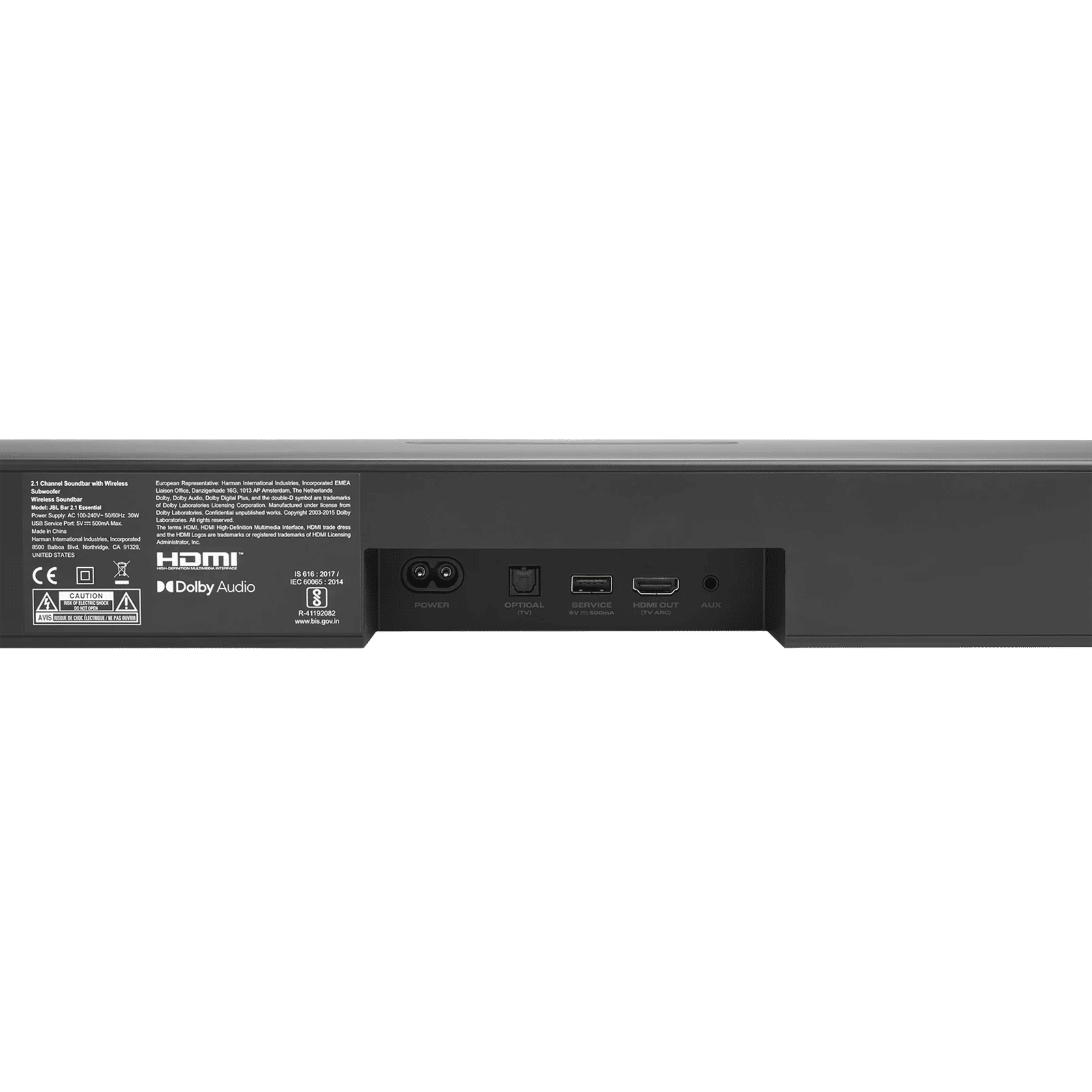 JBL Bar 2.1 Essential 440W Bluetooth Soundbar with Remote (Dolby Digital, 2.1 Channel, Black) JBL Bar 2.1 Essential 440W Bluetooth Soundbar with Remote (Dolby Digital, 2.1 Channel, Black)_5