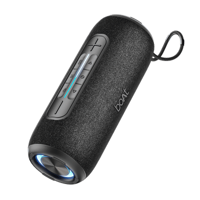 boAt Stone Rush 30W Portable Bluetooth Speaker (IPX4 Splash & Sweat Resistant, Dynamic RGB LED Design, Infinite Black)