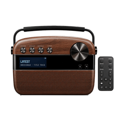 Saregama Carvaan 3.0 Hindi 20W Portable Bluetooth Speaker (5000+ Preloaded Songs, Stereo Channel, Antique Oak)