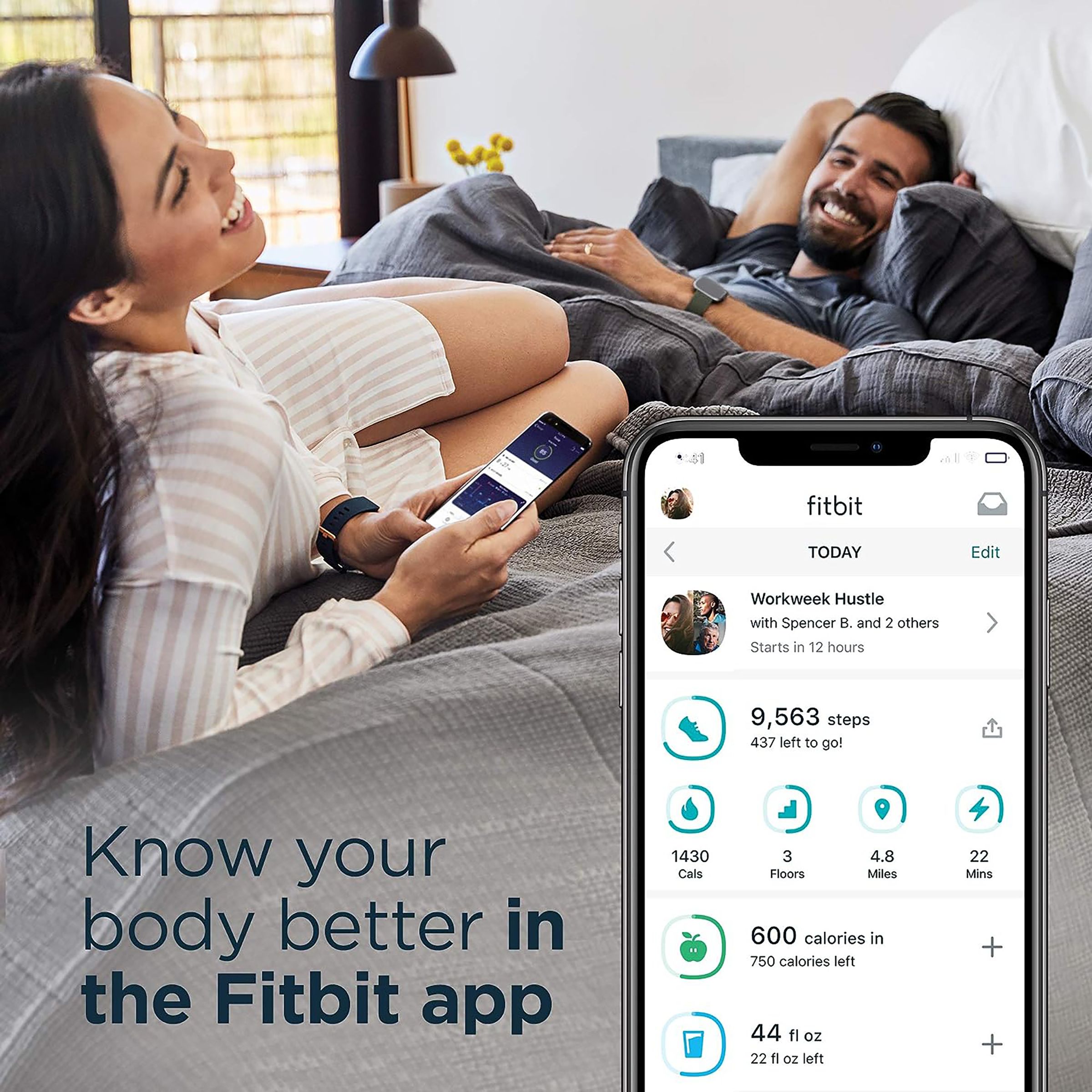 fitbit Versa 2 Smartwatch (Color AMOLED Touchscreen Display, FB507BKBK, Black/Carbon, Elastomer Band)_8