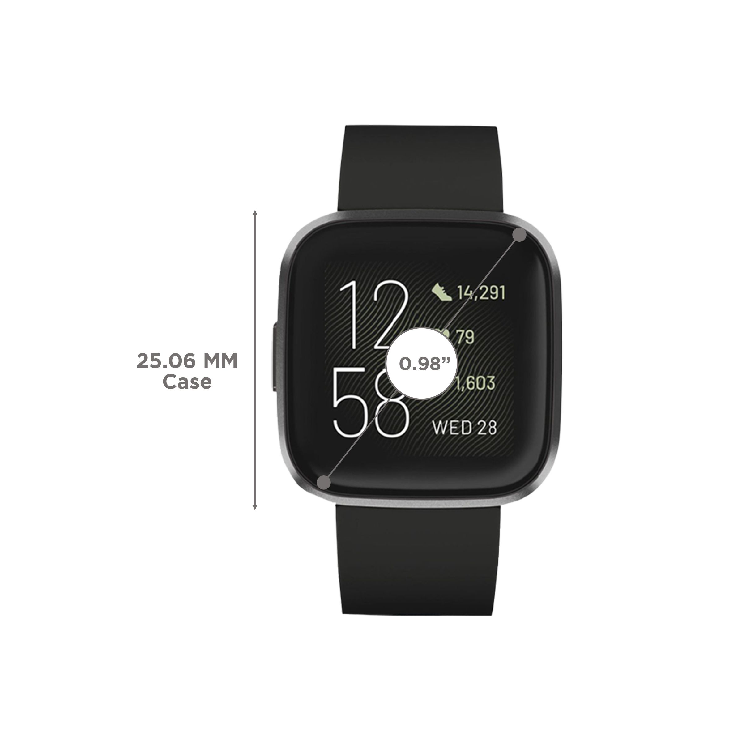 fitbit Versa 2 Smartwatch (Color AMOLED Touchscreen Display, FB507BKBK, Black/Carbon, Elastomer Band)_3