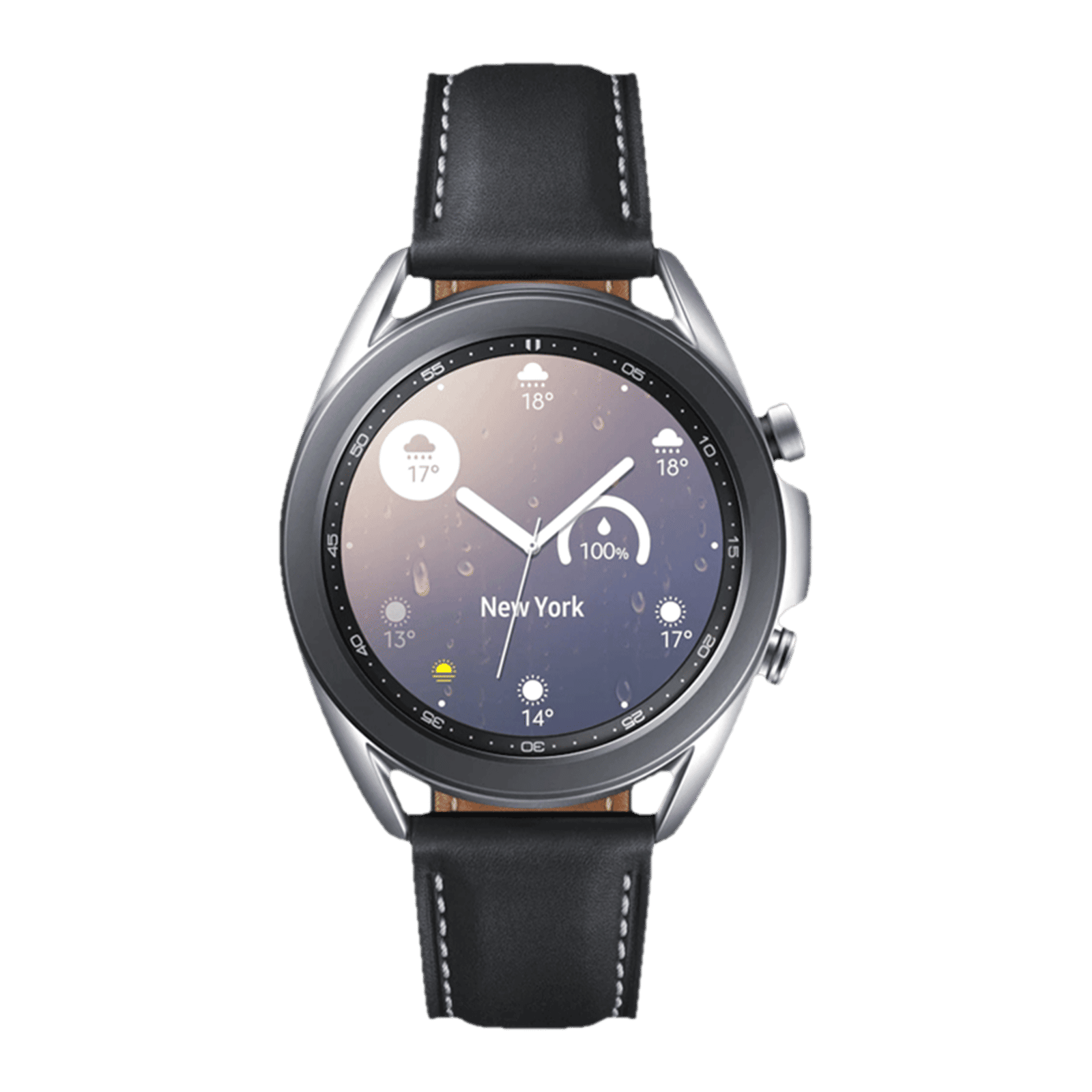 SAMSUNG Galaxy Watch3 GPS+Wi-Fi+Bluetooth Tizen OS Smartwatch (41mm Super AMOLED Display, Water Resistant, Black Strap)_1