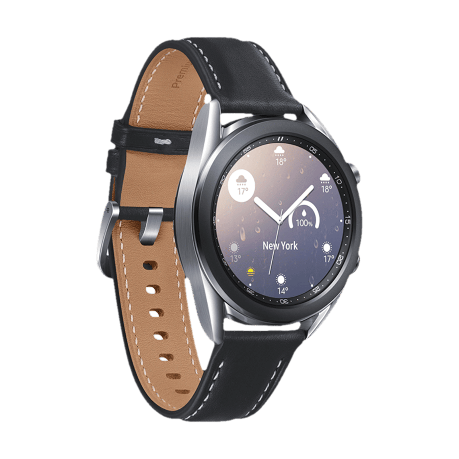 SAMSUNG Galaxy Watch3 GPS+Wi-Fi+Bluetooth Tizen OS Smartwatch (41mm Super AMOLED Display, Water Resistant, Black Strap)_4