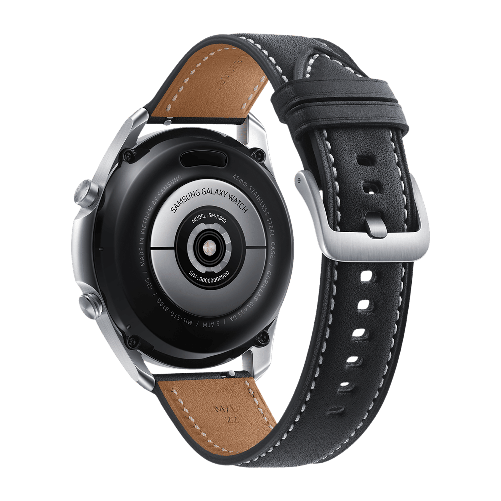 SAMSUNG Galaxy Watch3 GPS+Wi-Fi+Bluetooth Tizen OS Smartwatch (45mm Super AMOLED Display, Water Resistant, Black Strap)_8