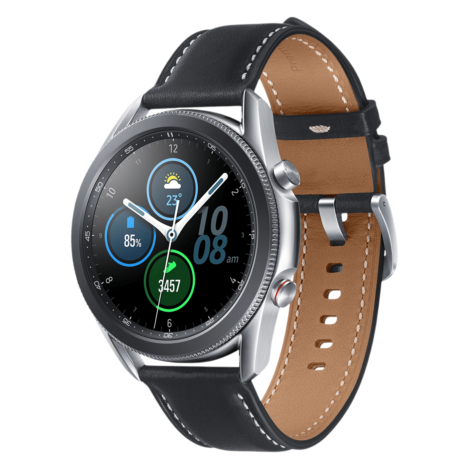 SAMSUNG Galaxy Watch3 GPS+Wi-Fi+4G SIM+Bluetooth Tizen OS Smartwatch (45mm Super AMOLED Display, Water Resistant, Black Strap)_4