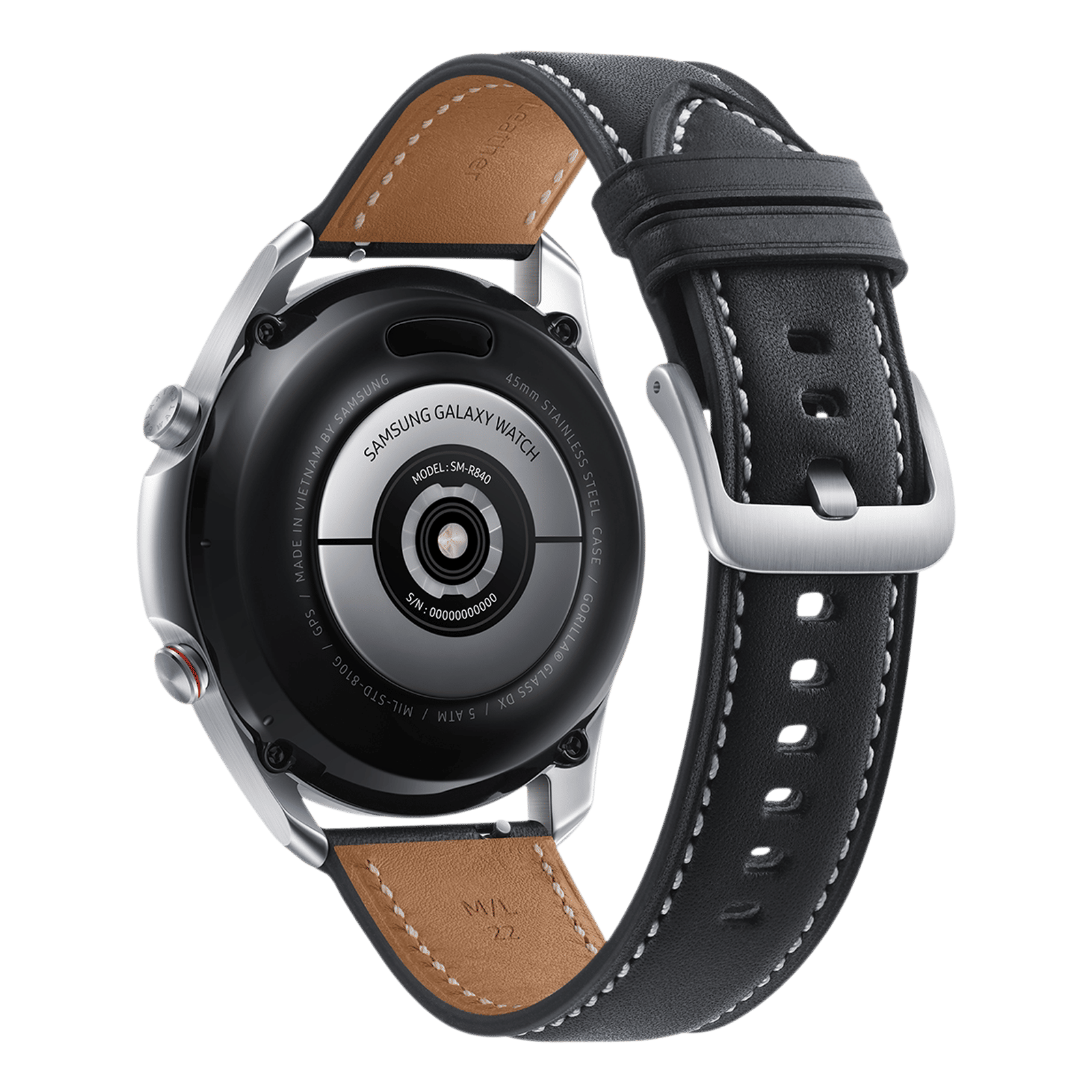 SAMSUNG Galaxy Watch3 GPS+Wi-Fi+4G SIM+Bluetooth Tizen OS Smartwatch (45mm Super AMOLED Display, Water Resistant, Black Strap)_8