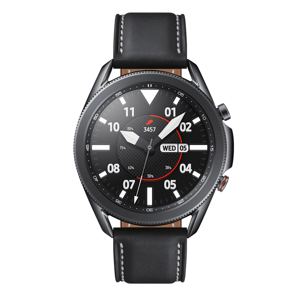 SAMSUNG Galaxy Watch3 GPS+Wi-Fi+4G SIM+Bluetooth Tizen OS Smartwatch (45mm Super AMOLED Display, Water Resistant, Black Strap)_1