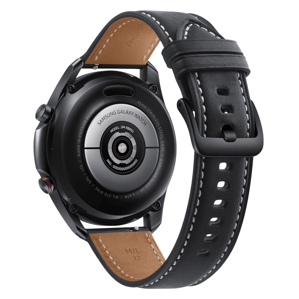 SAMSUNG Galaxy Watch3 GPS+Wi-Fi+4G SIM+Bluetooth Tizen OS Smartwatch (45mm Super AMOLED Display, Water Resistant, Black Strap)_8