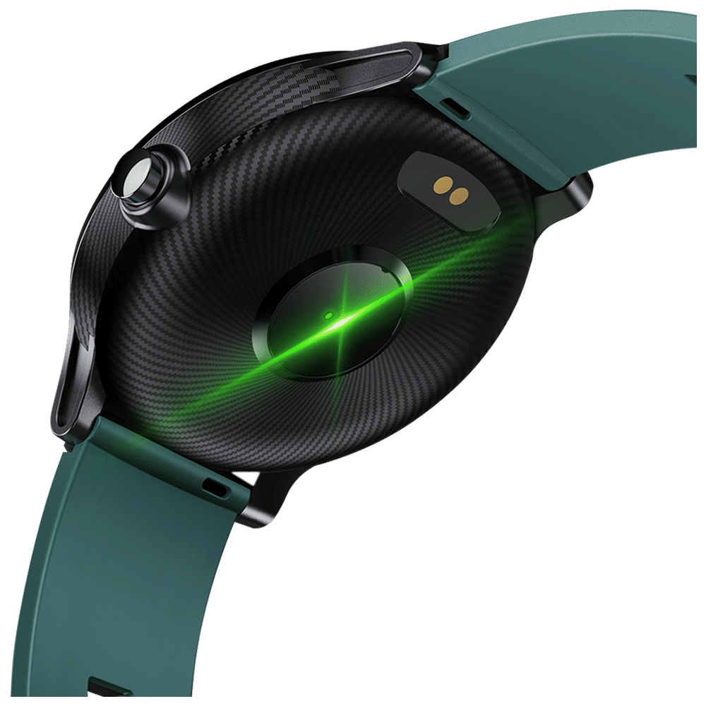CROSSBEATS Ace Smartwatch with GPS (33mm LCD Display, IP68 Waterproof, Black Sea Green Strap)_5