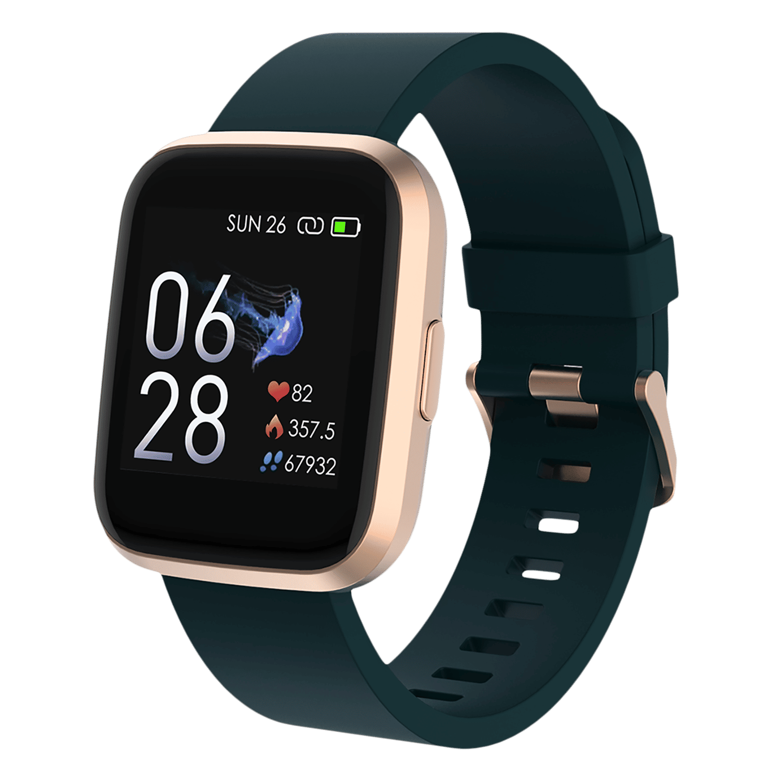 CROSSBEATS Ignite Smartwatch with GPS (40mm HD IPS Display, IP68 Waterproof, Green Strap)_4