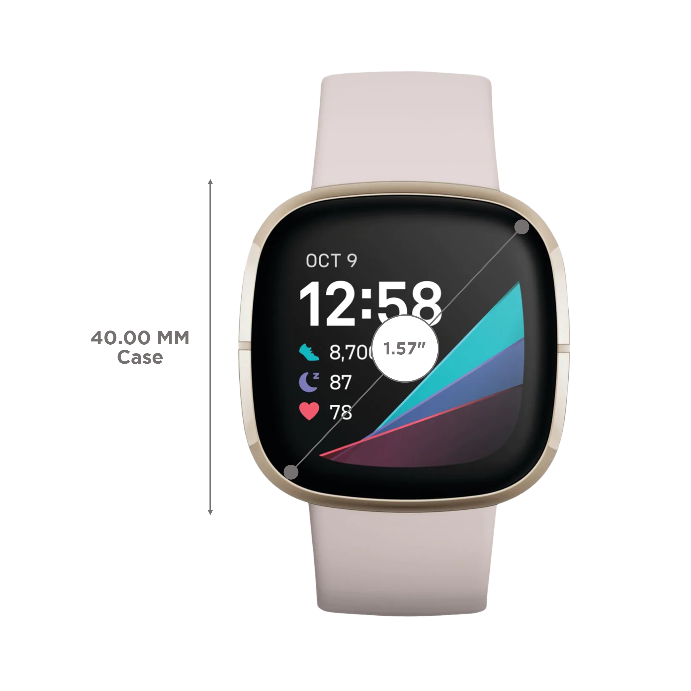 fitbit Sense Smartwatch with Bluetooth Calling (40mm AMOLED Display, 50 Meter Water Resistant, Lunar White Strap) fitbit Sense Smartwatch with Bluetooth Calling (40mm AMOLED Display, 50 Meter Water Resistant, Lunar White Strap)_3