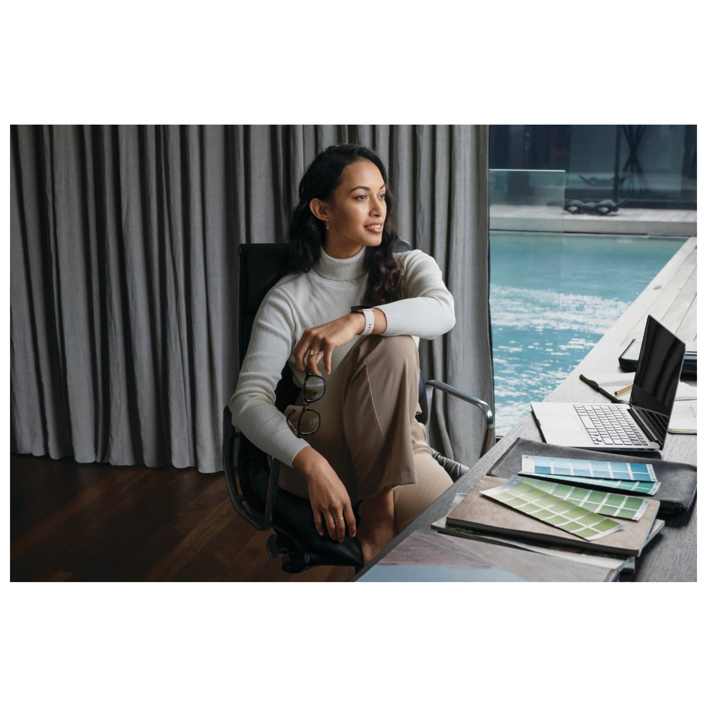 fitbit Sense Smartwatch with Bluetooth Calling (40mm AMOLED Display, 50 Meter Water Resistant, Lunar White Strap) fitbit Sense Smartwatch with Bluetooth Calling (40mm AMOLED Display, 50 Meter Water Resistant, Lunar White Strap)_7